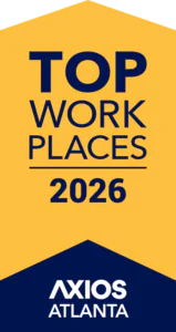 an award badge Trilith Guesthouse named Top Work Places 2026 by Axios Atlanta