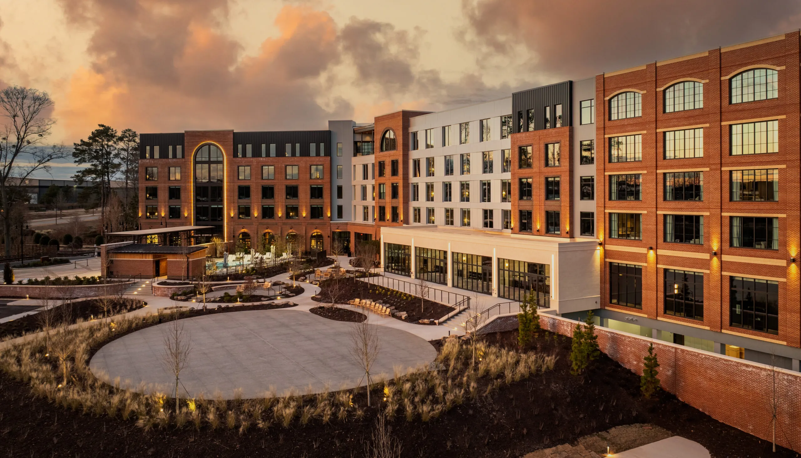 A building with a courtyard